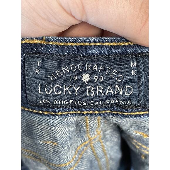 Lucky Brand Shorts Womens 9/29 Blue Denim Cutoff Raw Frayed Hem 5 Pocket Zip Fly - Picture 8 of 10